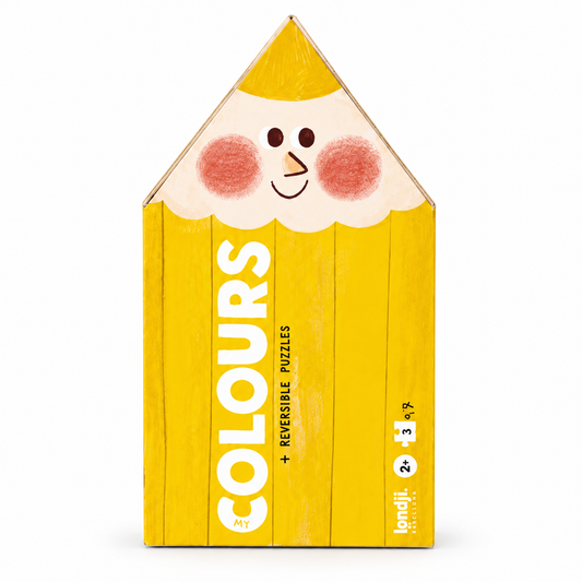 My Colours de Londji, packaging amarillo sobre fondo blanco, vista frontal
