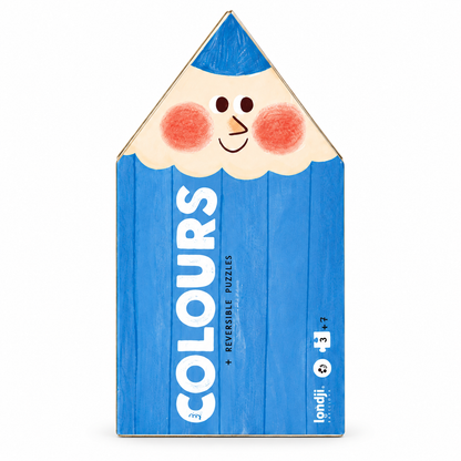My Colours de Londji, packaging azul sobre fondo blanco, vista frontal