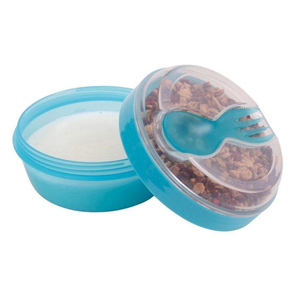 FIAMBRERA CAJA DE ALMUERZO CON TAPA REFRIGERANTE ·AZUL· - Happy Moments Baby