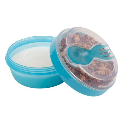 FIAMBRERA CAJA DE ALMUERZO CON TAPA REFRIGERANTE ·AZUL· - Happy Moments Baby