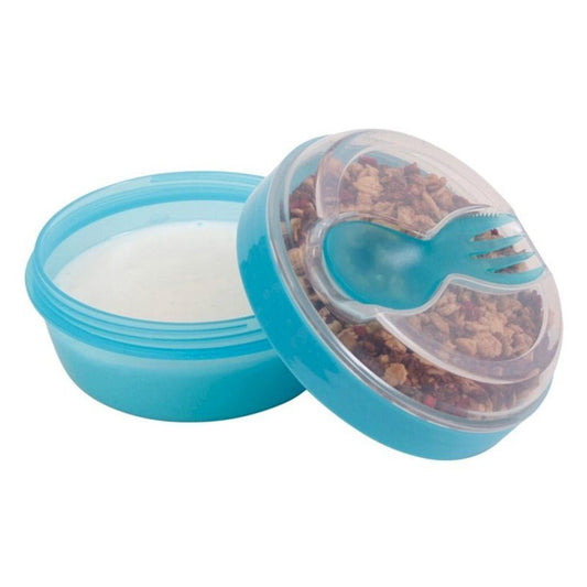 FIAMBRERA CAJA DE ALMUERZO CON TAPA REFRIGERANTE ·AZUL· - Happy Moments Baby