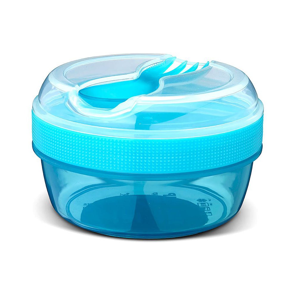 FIAMBRERA CAJA DE ALMUERZO CON TAPA REFRIGERANTE ·AZUL· - Happy Moments Baby