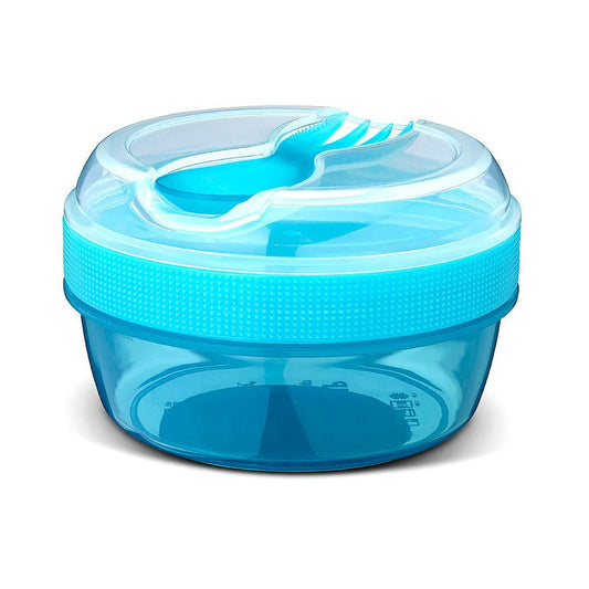 FIAMBRERA CAJA DE ALMUERZO CON TAPA REFRIGERANTE ·AZUL· - Happy Moments Baby