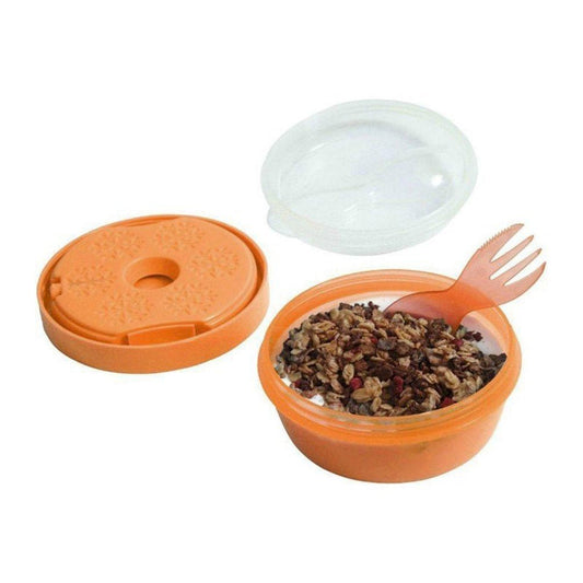 FIAMBRERA CAJA DE ALMUERZO CON TAPA REFRIGERANTE ·NARANJA· - Happy Moments Baby