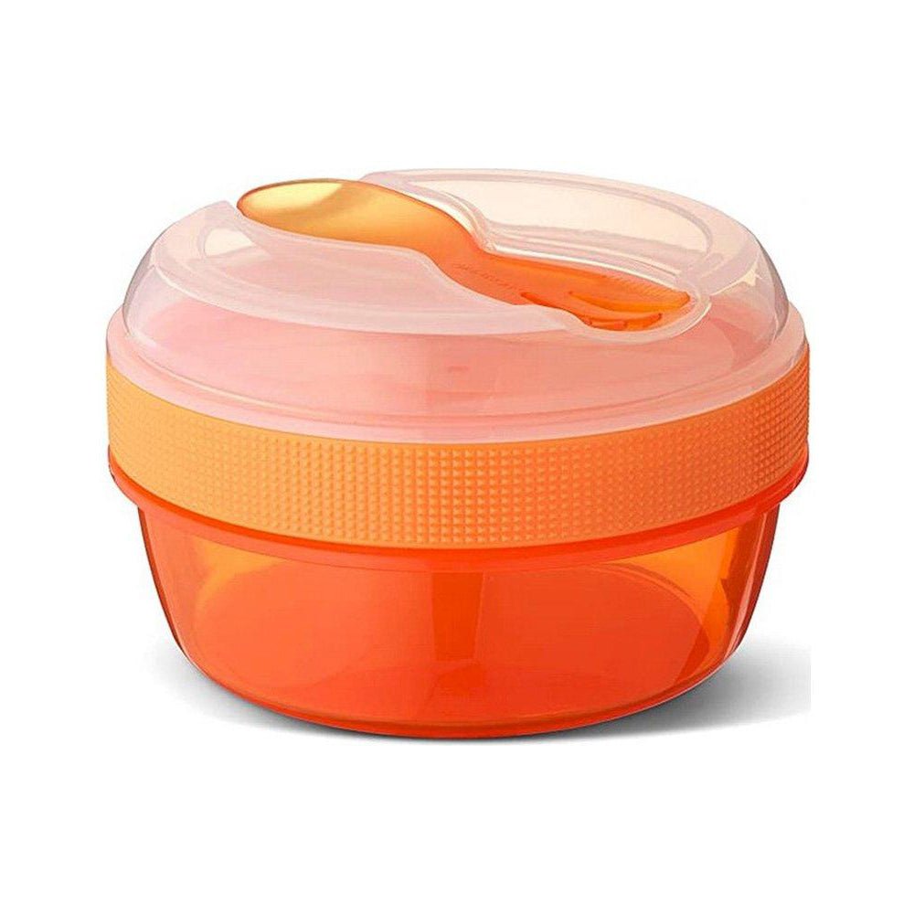 FIAMBRERA CAJA DE ALMUERZO CON TAPA REFRIGERANTE ·NARANJA· - Happy Moments Baby