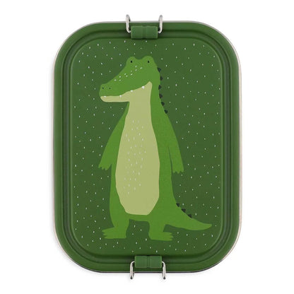 FIAMBRERA CAJA DE ALMUERZO TRIXIE ACERO ·GRANDE COCODRILO· - Happy Moments Baby