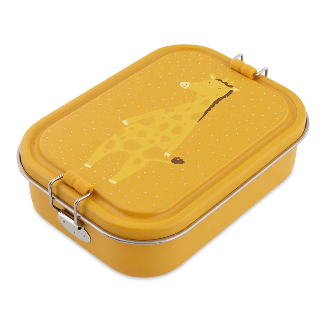 FIAMBRERA CAJA DE ALMUERZO TRIXIE ACERO ·GRANDE JIRAFA· - Happy Moments Baby