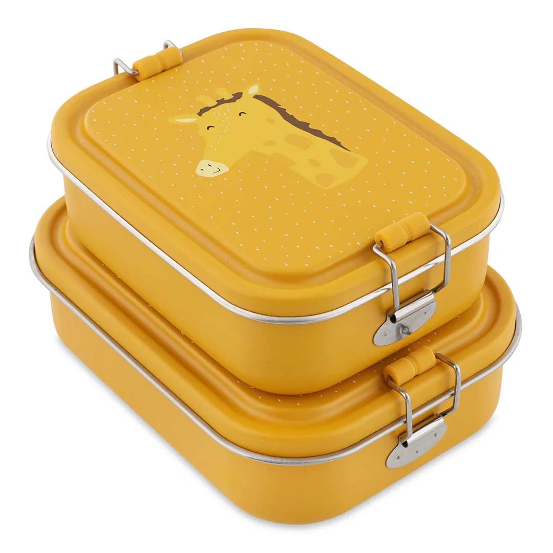 FIAMBRERA CAJA DE ALMUERZO TRIXIE ACERO ·GRANDE JIRAFA· - Happy Moments Baby