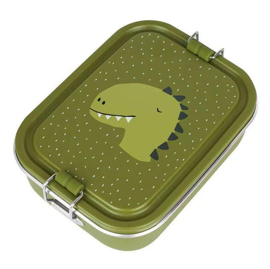 FIAMBRERA CAJA DE ALMUERZO TRIXIE ACERO ·PEQUEÑA DINO· - Happy Moments Baby