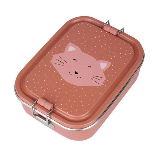 FIAMBRERA CAJA DE ALMUERZO TRIXIE ACERO ·PEQUEÑA GATO· - Happy Moments Baby