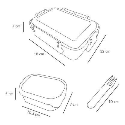 FIAMBRERA CAJA DE ALMUERZO TUTETE BENTO ·BUGS· - Happy Moments Baby