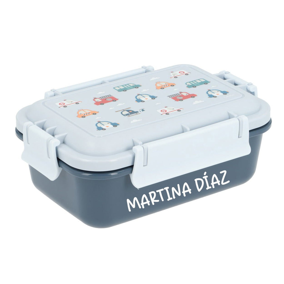 FIAMBRERA CAJA DE ALMUERZO TUTETE BENTO ·CITY CARS· - Happy Moments Baby