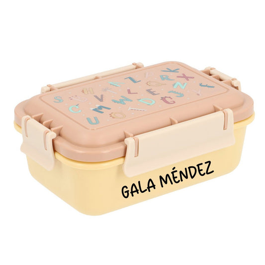 FIAMBRERA CAJA DE ALMUERZO TUTETE BENTO ·FUNNY LETTERS· - Happy Moments Baby