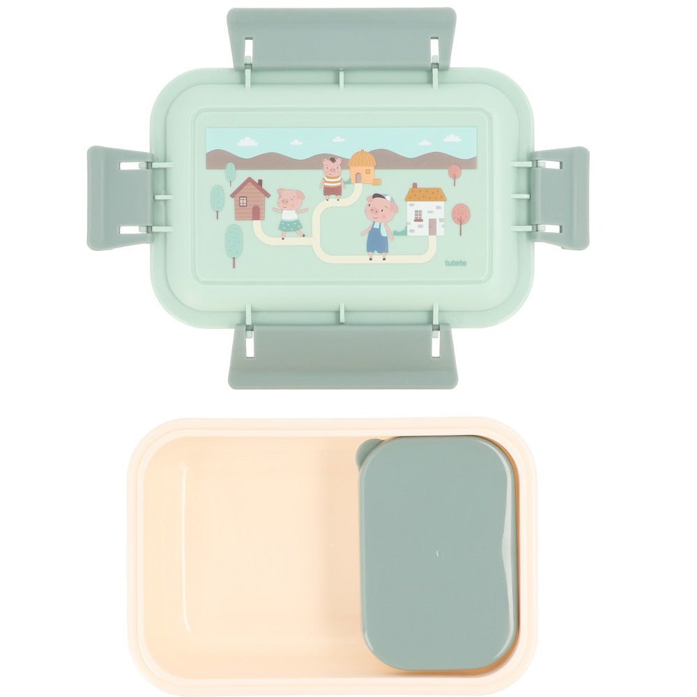 FIAMBRERA CAJA DE ALMUERZO TUTETE BENTO ·THREE LITTLE PIGS· - Happy Moments Baby