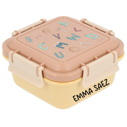 FIAMBRERA CAJA DE ALMUERZO TUTETE GRANDE ·FUNNY LETTERS· - Happy Moments Baby