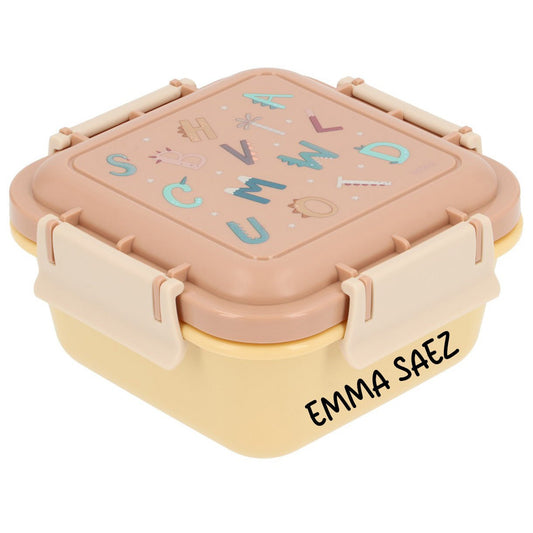 FIAMBRERA CAJA DE ALMUERZO TUTETE GRANDE ·FUNNY LETTERS· - Happy Moments Baby
