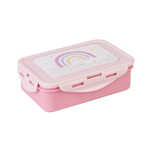 FIAMBRERA CAJA DE ALUERZO GRANDE SARO ·ROSA ARCOIRIS· - Happy Moments Baby