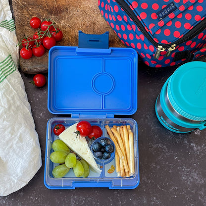 FIAMBRERA HERMÉTICA YUMBOX ·3 COMPARTIMENTOS BLUE SURF SHARK· - Happy Moments Baby
