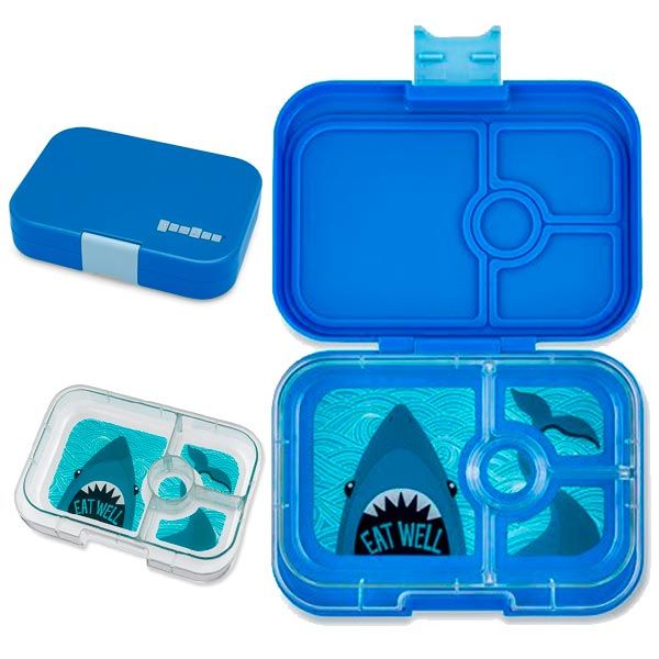 FIAMBRERA HERMÉTICA YUMBOX ·3 COMPARTIMENTOS BLUE SURF SHARK· - Happy Moments Baby