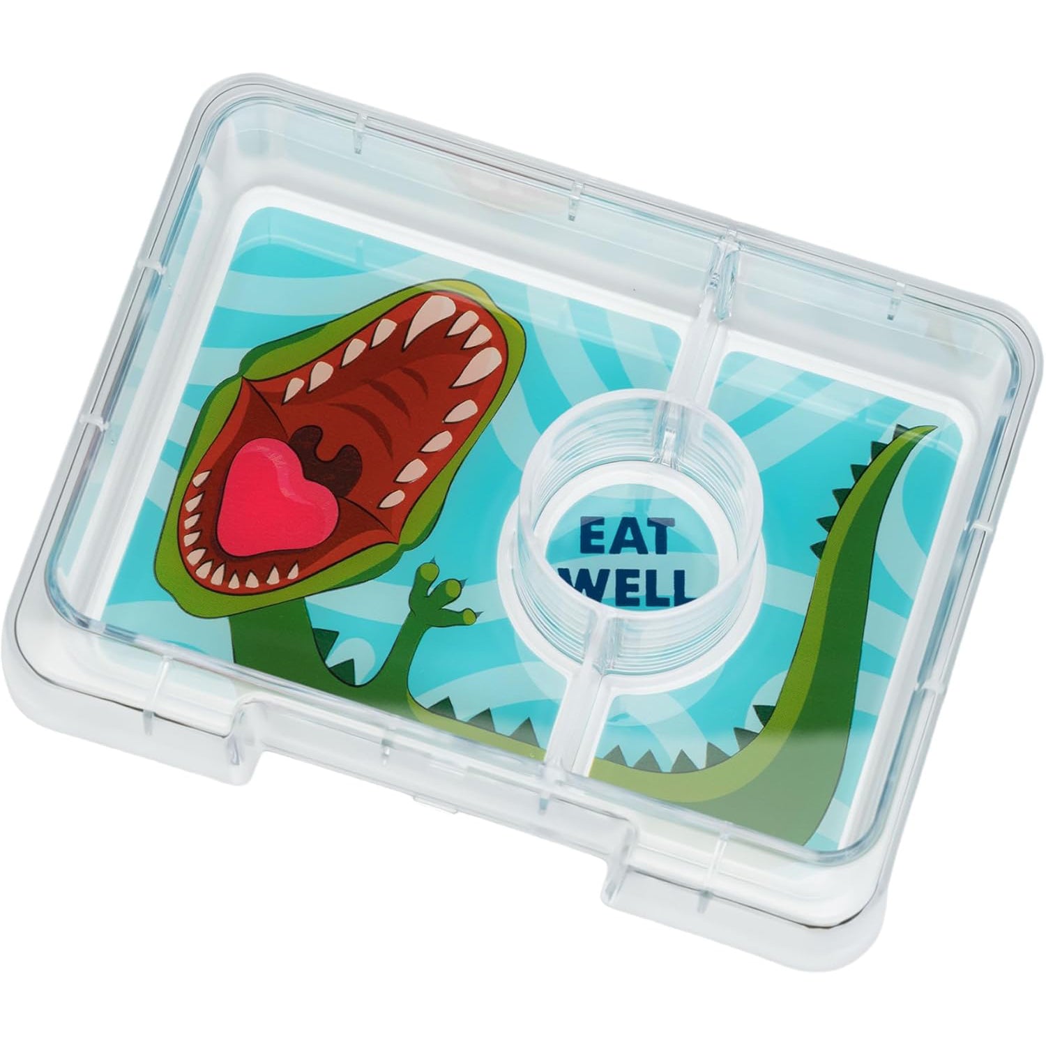 FIAMBRERA HERMÉTICA YUMBOX ·3 COMPARTIMENTOS JURASSIC GREEN DINOS· - Happy Moments Baby