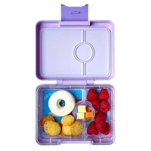 FIAMBRERA HERMÉTICA YUMBOX ·3 COMPARTIMENTOS LAVANDA PURPLE UNICORNIO· - Happy Moments Baby