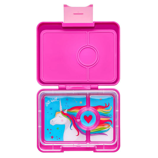 FIAMBRERA HERMÉTICA YUMBOX ·3 COMPARTIMENTOS PURPLE UNICORNIO· - Happy Moments Baby
