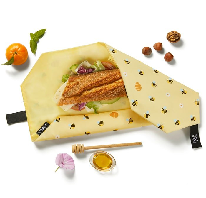 FUNDA PARA BOCADILLOS ECOLÓGICA ·BEES· - Happy Moments Baby
