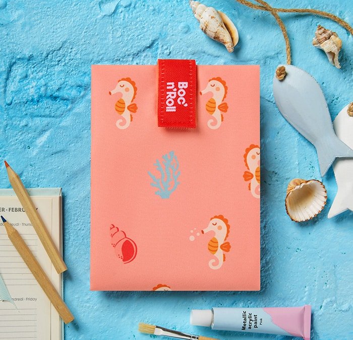 FUNDA PARA BOCADILLOS ECOLÓGICA ·BOC'N'ROLL SEAHORSE· - Happy Moments Baby