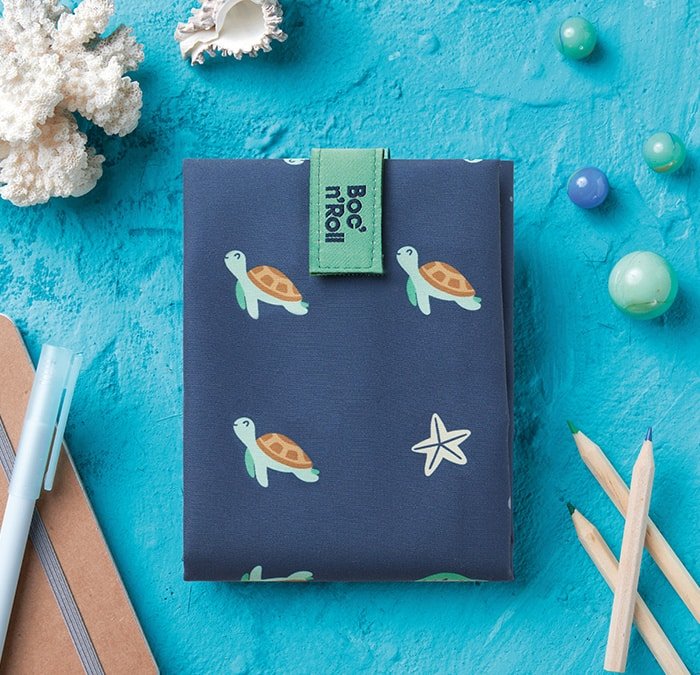 FUNDA PARA BOCADILLOS ECOLÓGICA ·BOC'N'ROLL TURTLE· - Happy Moments Baby