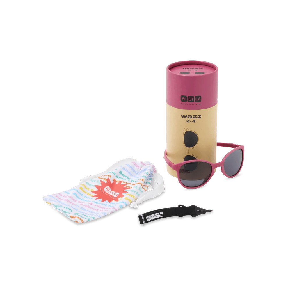 GAFAS FLEXIBLES DE PROTECCIÓN SOLAR (2 - 4 AÑOS) ·WAZZ RASPBERRY· - Happy Moments Baby