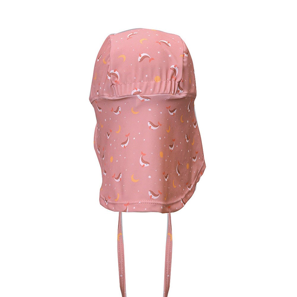 GORRO DE PLAYA BEBÉ TUTETE ·WHALE PINK· - Happy Moments Baby