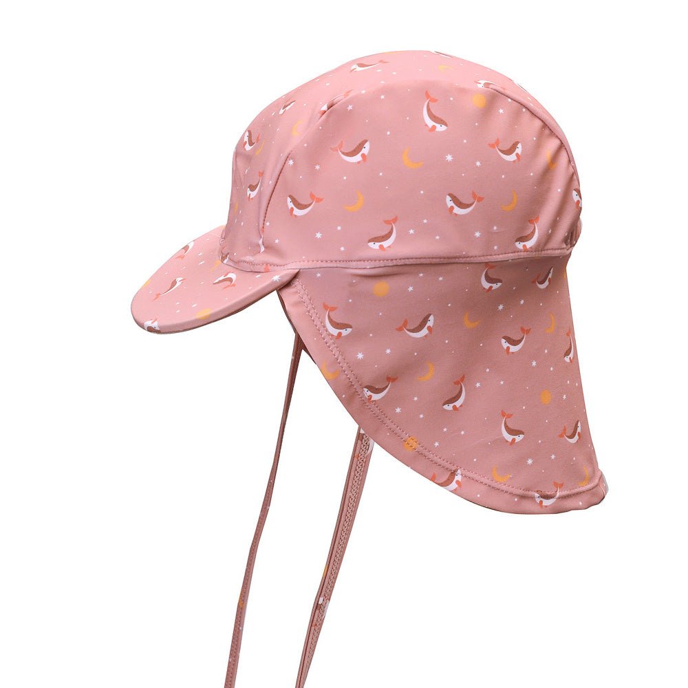 GORRO DE PLAYA BEBÉ TUTETE ·WHALE PINK· - Happy Moments Baby