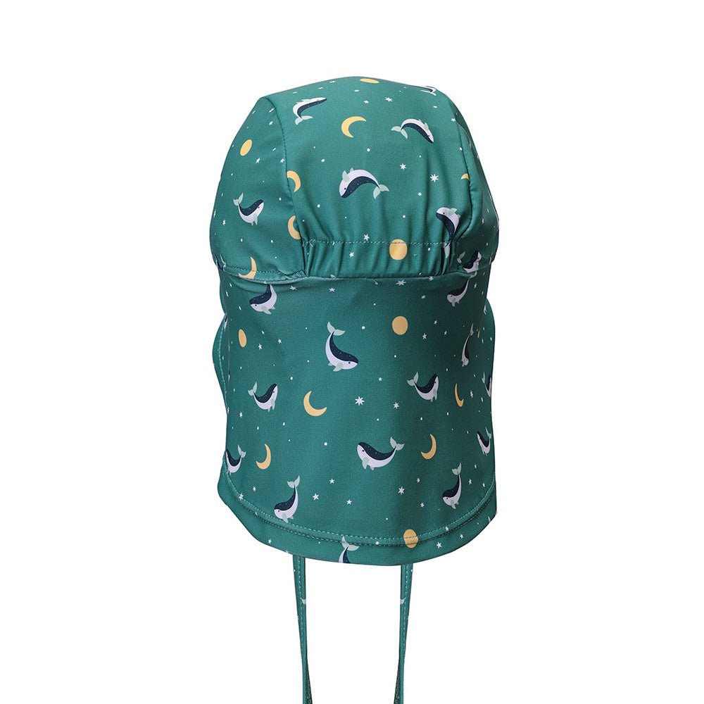 GORRO DE PLAYA BEBÉ TUTETE ·WHALE TEAL· - Happy Moments Baby
