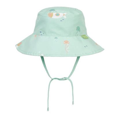 GORRO DE PLAYA PROTECCIÓN SOLAR SARO ·BLUE SEA· - Happy Moments Baby