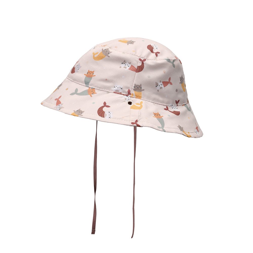 GORRO DE PLAYA REVERSIBLE TUTETE ·MERMAID CATS· - Happy Moments Baby