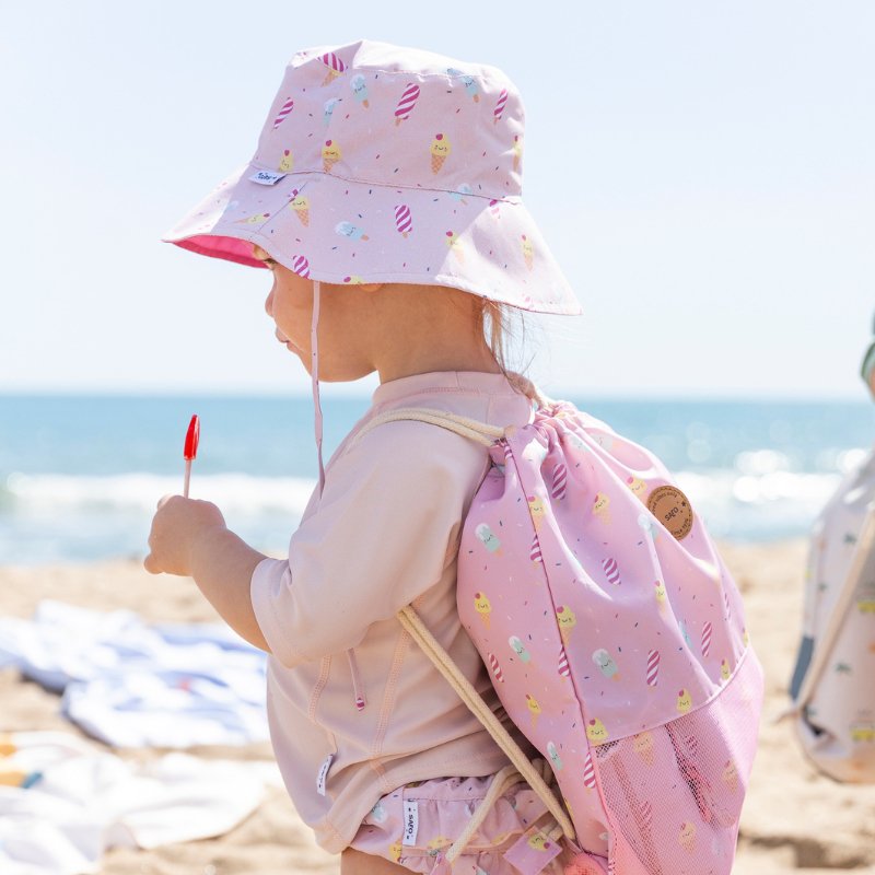 GORRO PROTECCIÓN SOLAR REVERSIBLE SARO ·HELADOS· - Happy Moments Baby