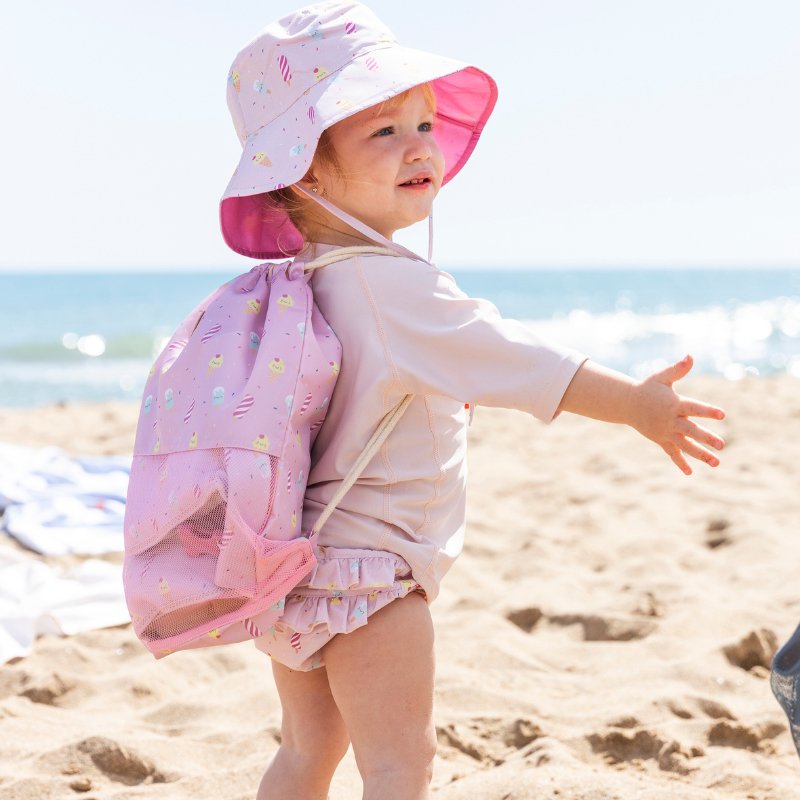 GORRO PROTECCIÓN SOLAR REVERSIBLE SARO ·HELADOS· - Happy Moments Baby