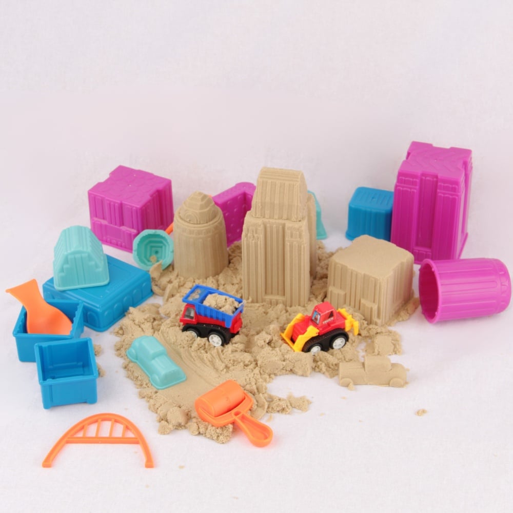 Ejemplo de ciudad moldeada con Sand City; arena no incluida