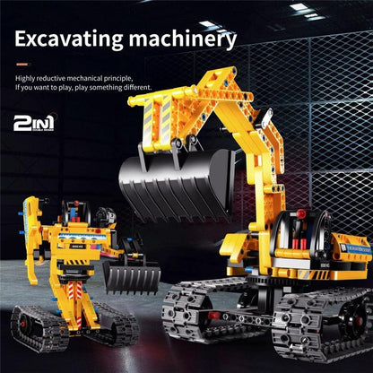 JUEGO CONSTRUCCIÓN IM.MASTER ·EXCAVADORA Y ROBOT 2EN1 342 PIEZAS· - Happy Moments Baby