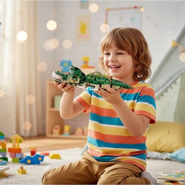 JUEGO CONSTRUCCIÓN IM.MASTER ·ROBOT VERDE CON PANELES 3 EN 1 513 PIEZAS· - Happy Moments Baby