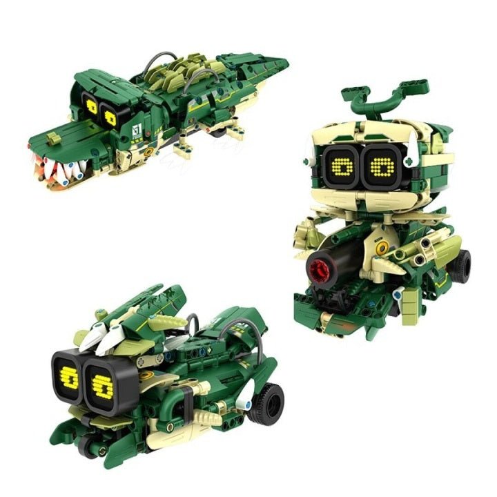 JUEGO CONSTRUCCIÓN IM.MASTER ·ROBOT VERDE CON PANELES 3 EN 1 513 PIEZAS· - Happy Moments Baby