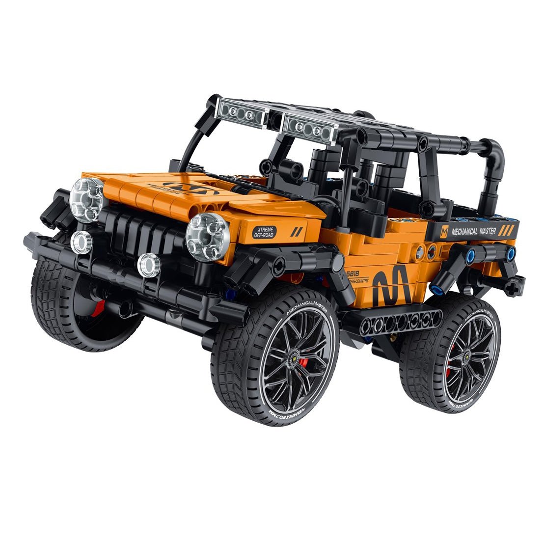 JUEGO CONSTRUCCIÓN IM.MASTER ·TODOTERRENO 4X4 PULL BACK NARANJA 419 PIEZAS· - Happy Moments Baby