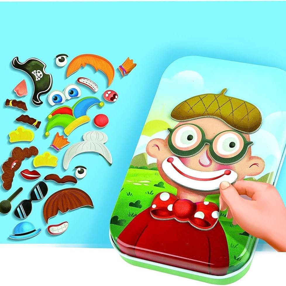 JUEGO DE BOLSILLO HAPE ·CARAS DIVERTIDAS MAGNÉTICAS· - Happy Moments Baby