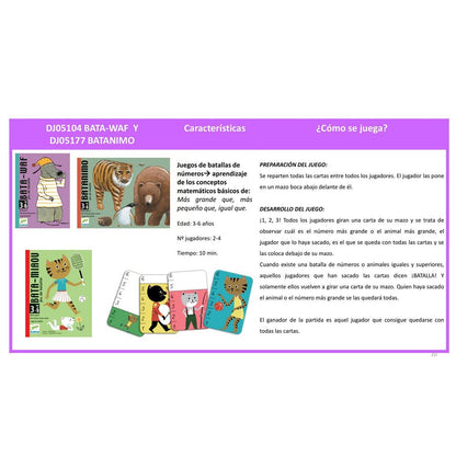 JUEGO DE CARTAS DJECO ·BATANIMO· - Happy Moments Baby