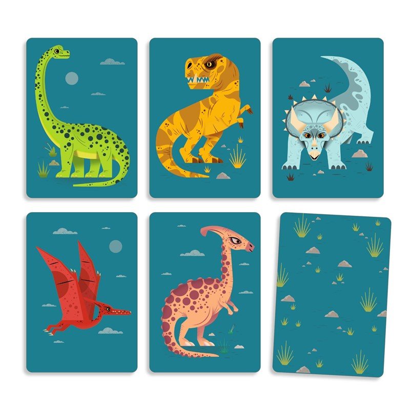 JUEGO DE CARTAS DJECO ·DINO CRAFT· - Happy Moments Baby