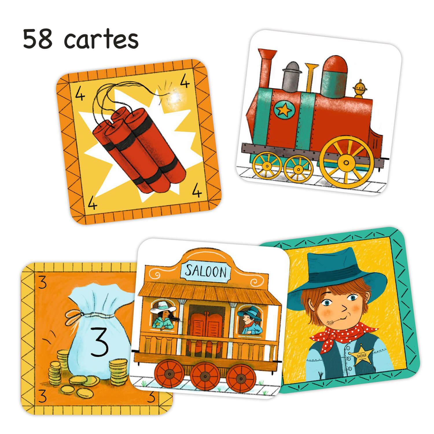 JUEGO DE CARTAS DJECO ·GOLDEN TRAIN· - Happy Moments Baby