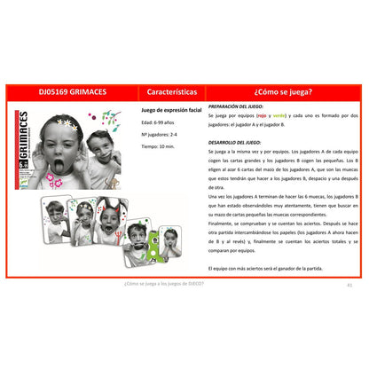 JUEGO DE CARTAS DJECO ·GRIMACES· - Happy Moments Baby