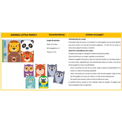 JUEGO DE CARTAS DJECO ·LITTLE FAMILY· - Happy Moments Baby