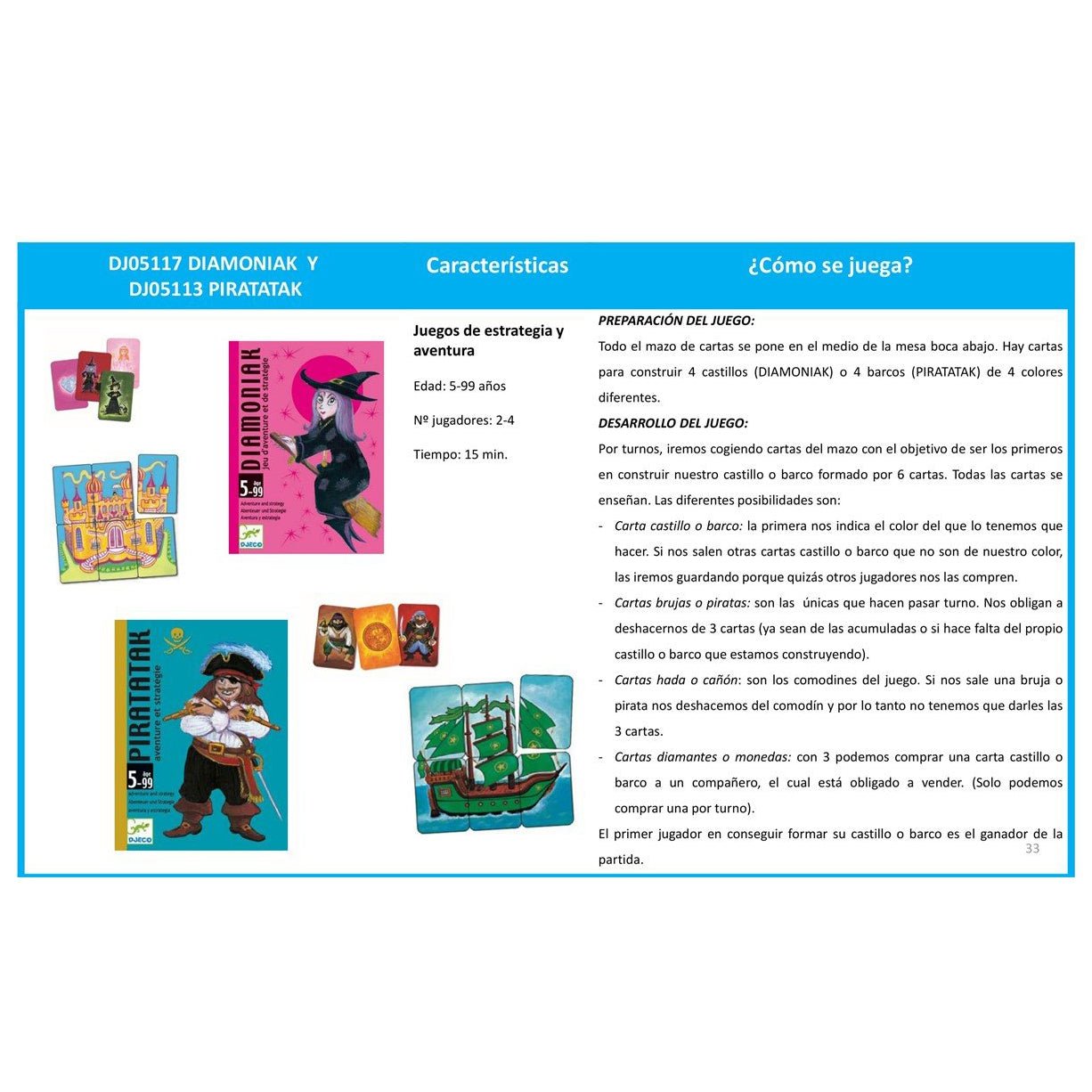 JUEGO DE CARTAS DJECO ·PIRATAK· – Happy Moments Baby