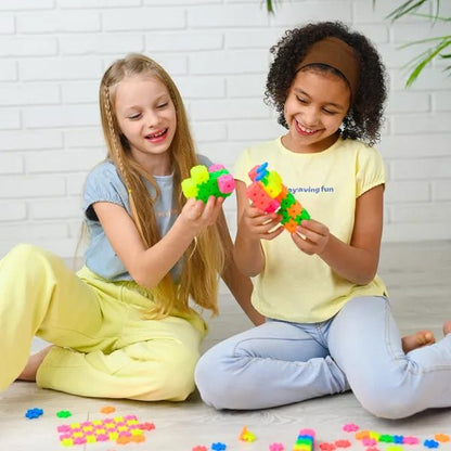 JUEGO DE CONSTRUCCIÓN BLOQUES MELI ·CAJA 250 PIEZAS BASIC NEÓN· - Happy Moments Baby